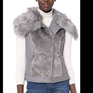 guess fur vest